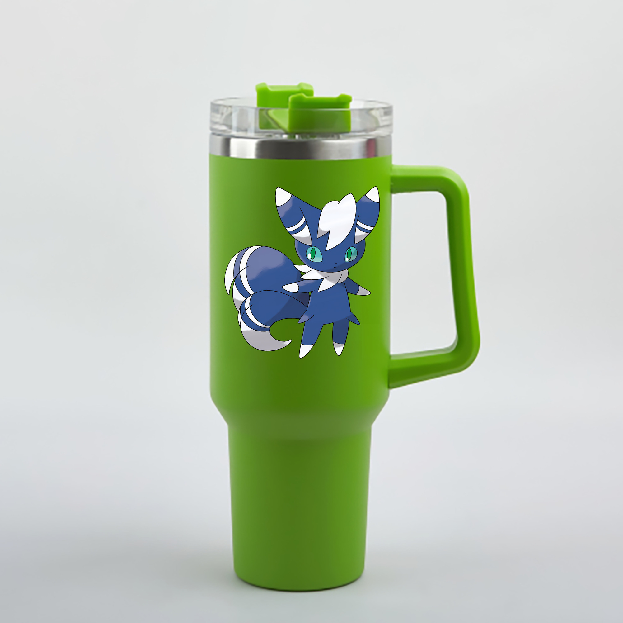 （画像用） ポケットモンスター Pokémon 1200mL車用タンブラー - クリスタルステッカー（プラスチックストロー付き）